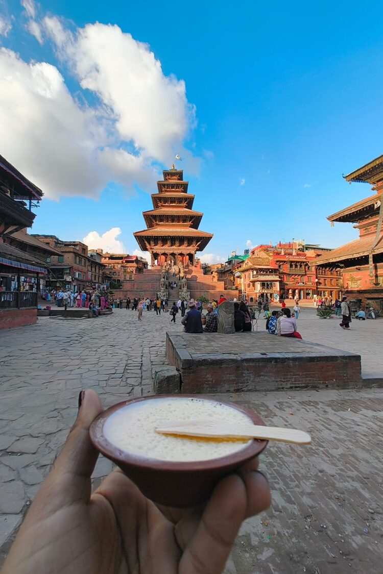 Enjoying juju dhau is mandatory when in Bhaktapur!