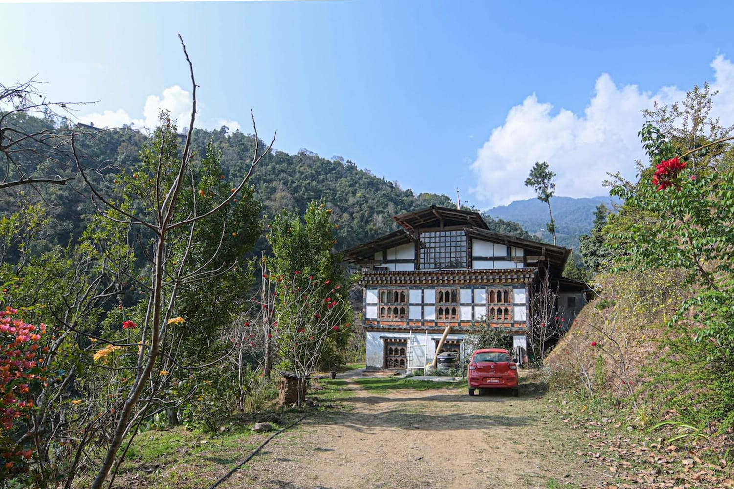 A typical Bhutanese house - One of our accommodations